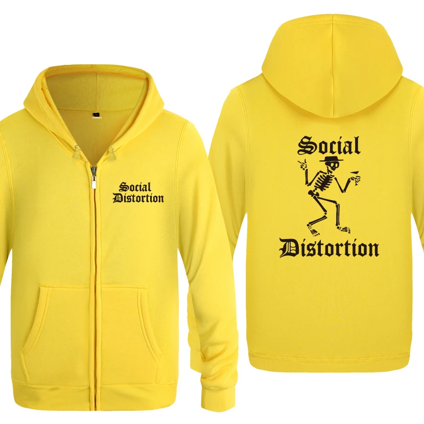 SOCIAL DISTORTION толстовки рок-группы мужские мужские флисовые кардиганы на молнии толстовки с капюшоном - Цвет: HUAY HET