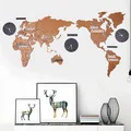 Карта мира большие настенные часы современный дизайн 3D наклейки Подвесные часы светящиеся в темноте уникальные часы настенные часы домашний декор бесшумные