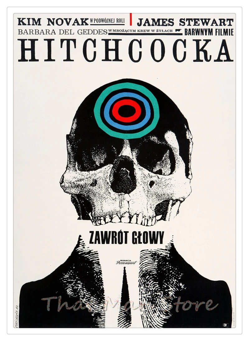 Psycho Notorious North by Northwest Hitchcock украшение для дома белая крафт-бумага фильм плакат рисунок наклейки на стену