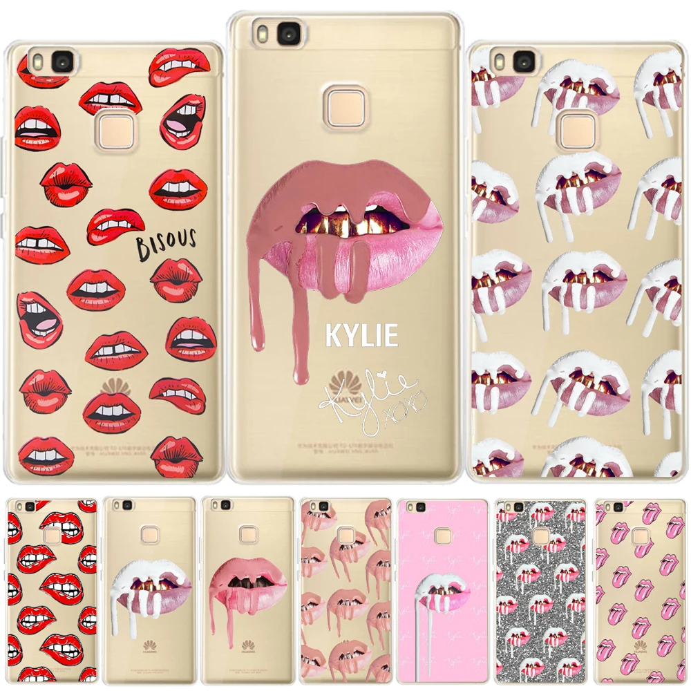 Чехол Kylie Lips из ТПУ для Huawei P8 P9 P10 P20 Lite Plus Mate 10 Pro P Smart Honor 9 7X 7A Y3 Y7 2017 Y6 Y9 2018