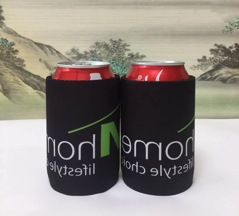 

150pcs/lot Promotional Custom Printed Your Logo Stubby Holders Sublimation Printing Beer Cans Cooler Bag For Wedding