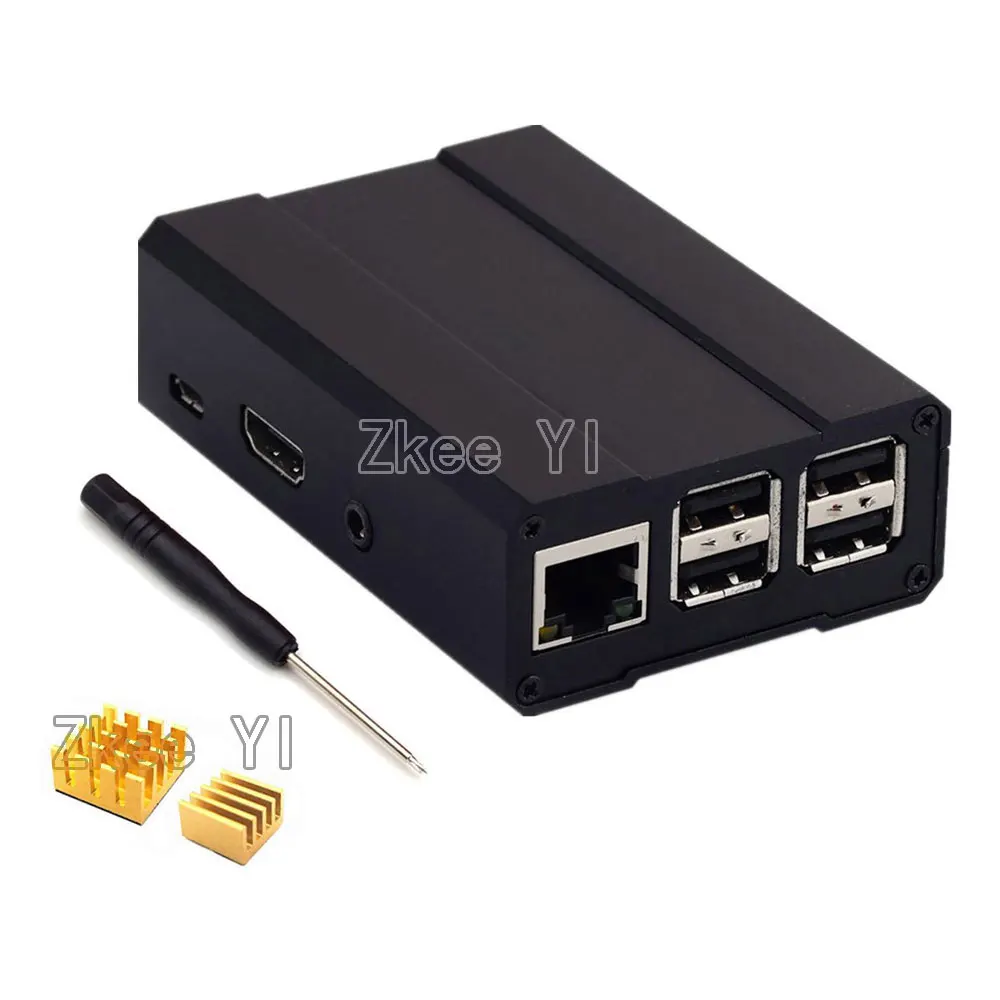 Защитный алюминиевый корпус с радиатором для телефона 3B + RPi 2|Аксессуары