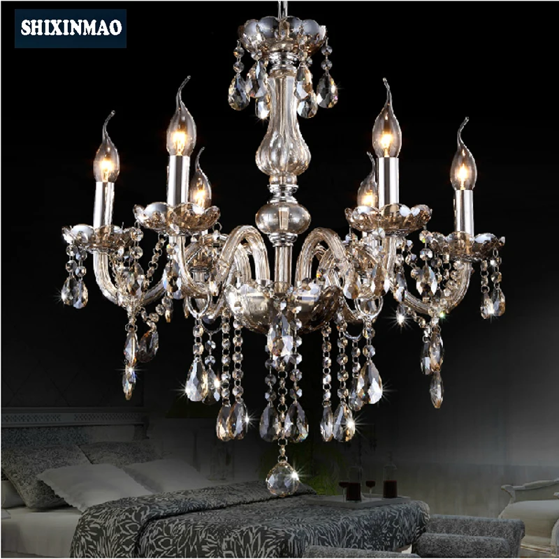 

SHIXNIMAO LED Crystal Chandelier Home For Living Dining Room Lamp Indoor Modern Chandelier Lustre Crystal Light 110V-240V