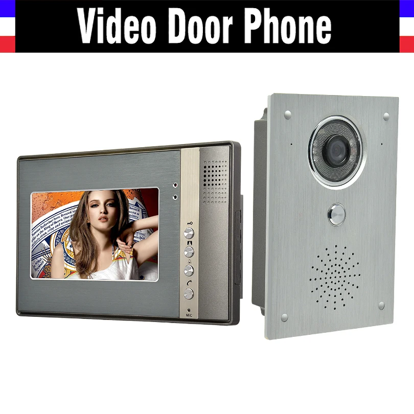 Видеодомофон с ЖК монитором 7 дюймов система видеодомофоном и дверным звонком