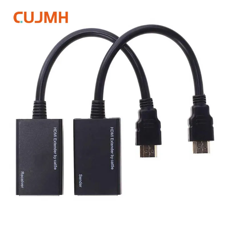CUJMH HDMI удлинитель RJ45 CAT5e CAT6 кабель UTP LAN Ethernet Симметрирующий Ретранслятор 1080 p 3D для
