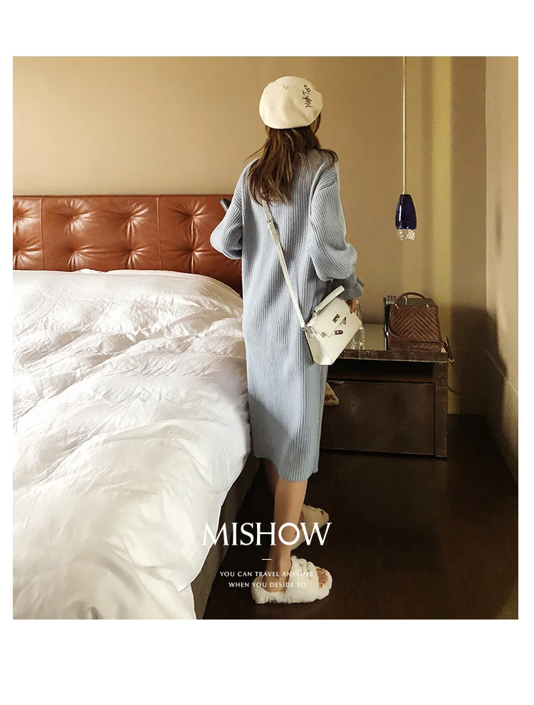 Mishow Трикотажные платья демисезонное платье-джемпер MX18D5713