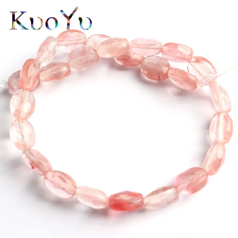 Cherry Crystal 6x8 м натуральный граненый смешанный овальной формы Агаты тигровый глаз бирюзовые бусины Свободные разделительные бусины для самостоятельного изготовления ювелирных изделий браслет 7,5" - Цвет: Cherry Crystal