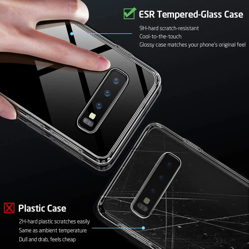 GKK Luxury Case for Samsung Galaxy S10 A50 Tempered Back Glass Soft TPU Frame Cover Plus Coque Fundas |