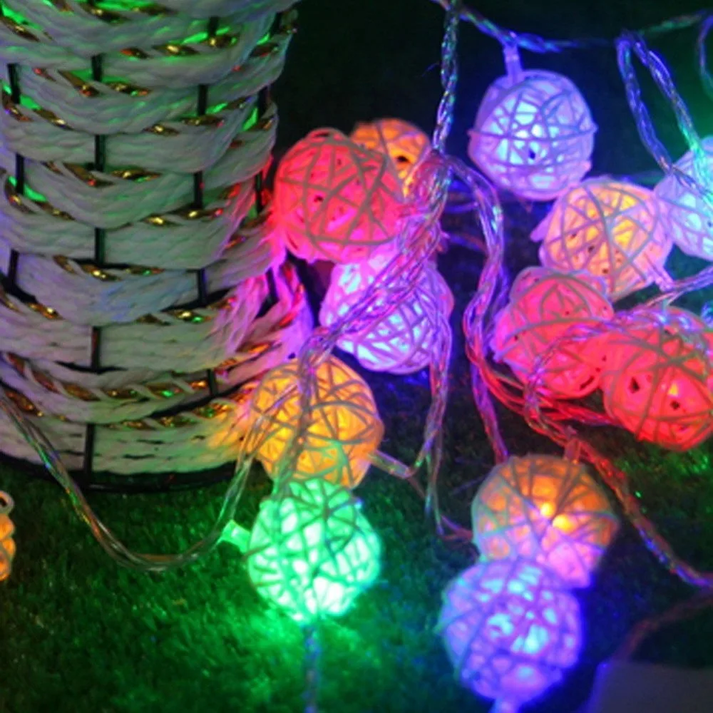 LumiParty горячее праздничное освещение 20 светодиодов 5 м цвет ротанговый шар
