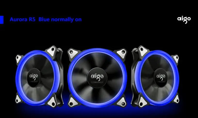 Aigo R5pro вентилятор 4 P-12 v aura sync вентиляторы компьютер desktop12cm вентилятор тихий ИК пульт дистанционного управления компьютер охлаждающий RGB чехол вентилятор