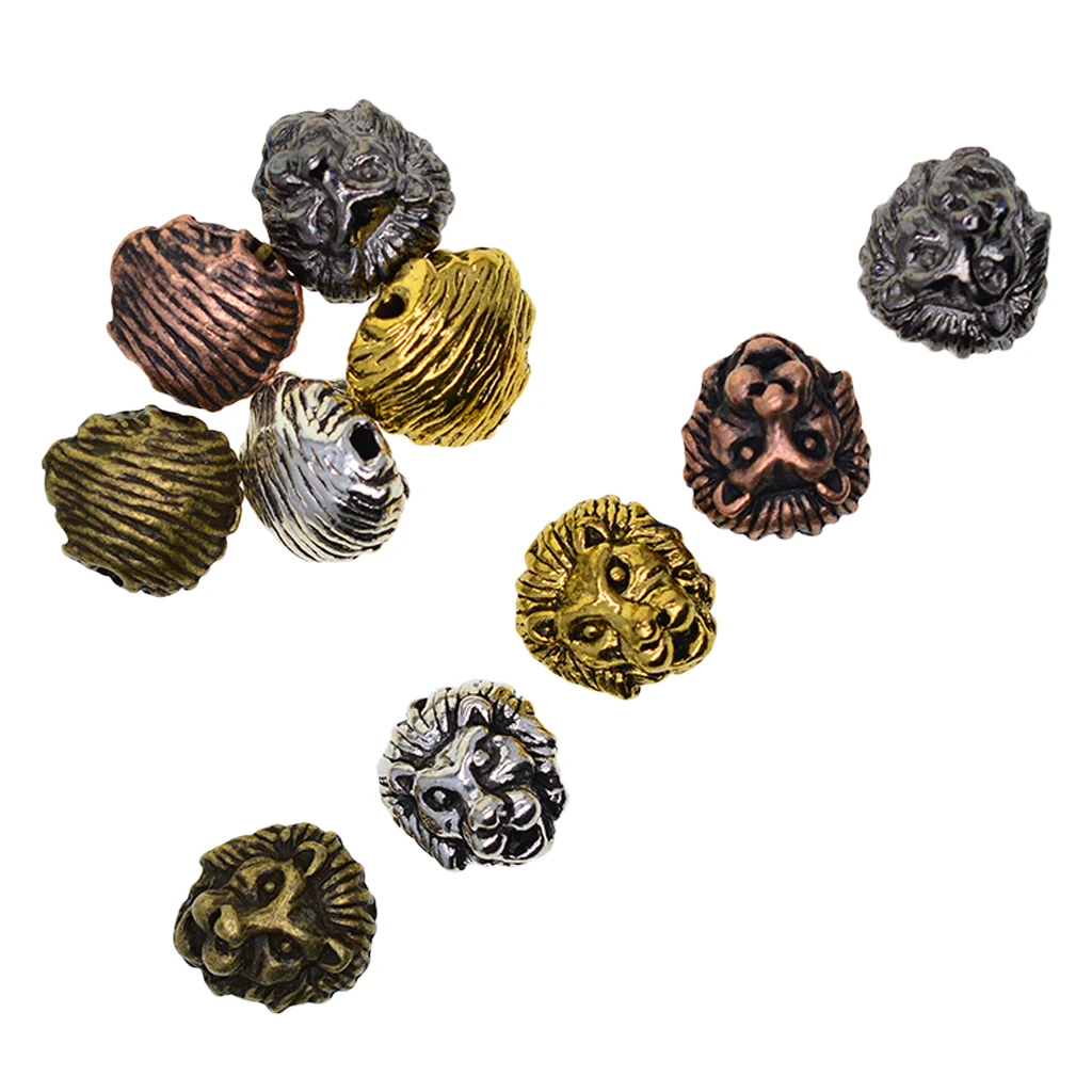 Бусины-разделители в виде головы льва ассортименте 10 шт. браслеты подвески