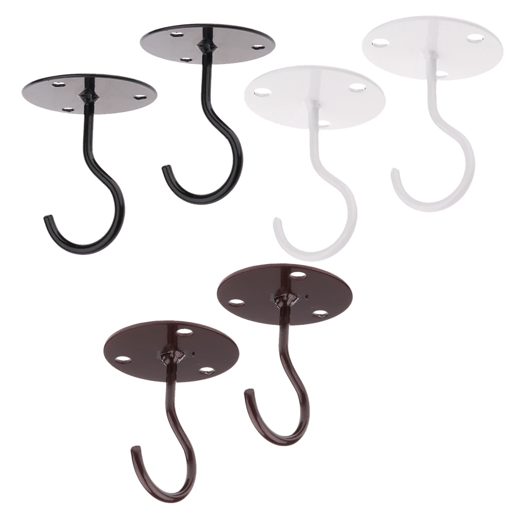 2 шт. Потолочная планка для крючков диаметром 65 мм с винтом белая/черная/красная