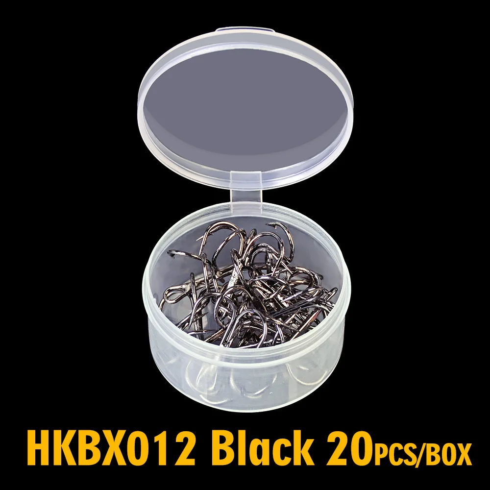 Black 20 шт./кор. рыболовный крючок 4 цвета черный/коричневый/белый/красный 2/4/6/8/10# рыболовных крючков из высокоуглеродистой Сталь тройные Крючки рыболовные снасти - Цвет: Black