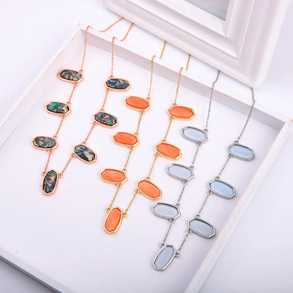 4 цвета s акриловые геометрические браслеты золотого короткое ожерелье для