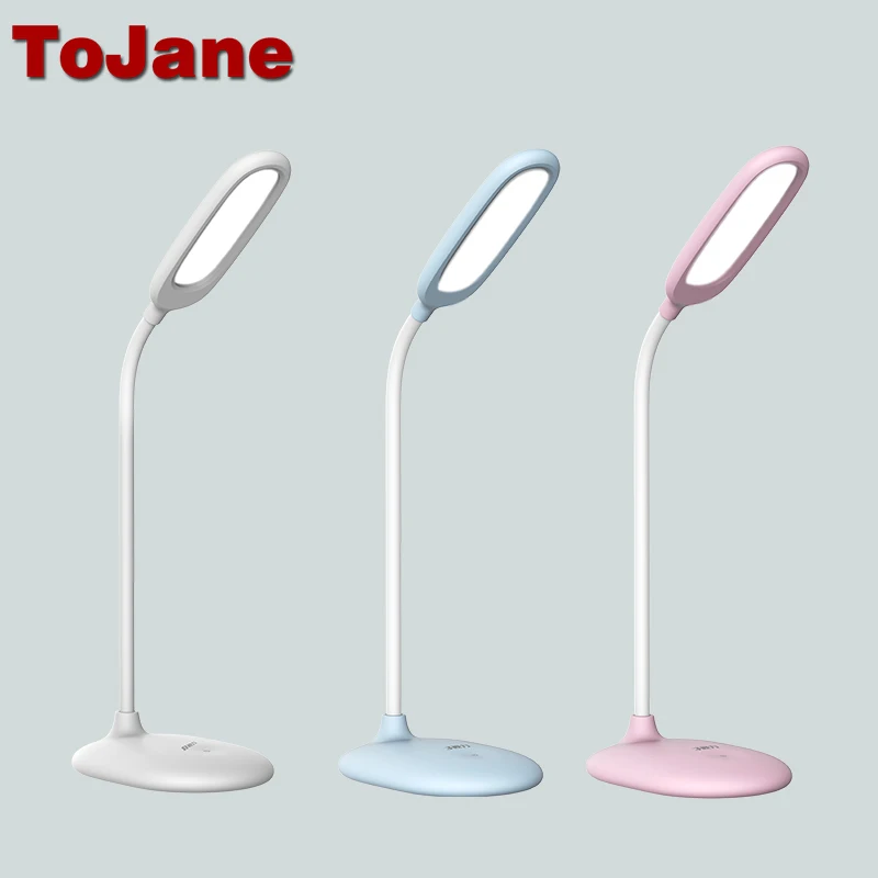 ToJane TG108-C Светодиодная лампа для чтения 5 Вт перезаряжаемая Светодиодная настольная лампа 3 уровня яркости светодиодный настольный светильник с сенсорным управлением
