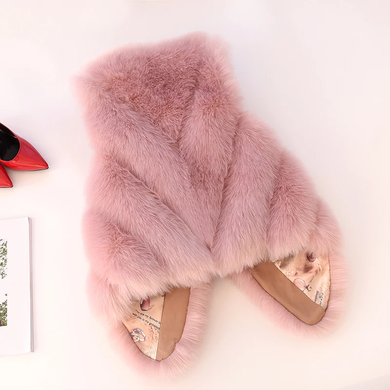 2018 new imitation fox fur vest female long section Korean stitching Lap top Slim winter Faux Fur Vest Women | Женская одежда