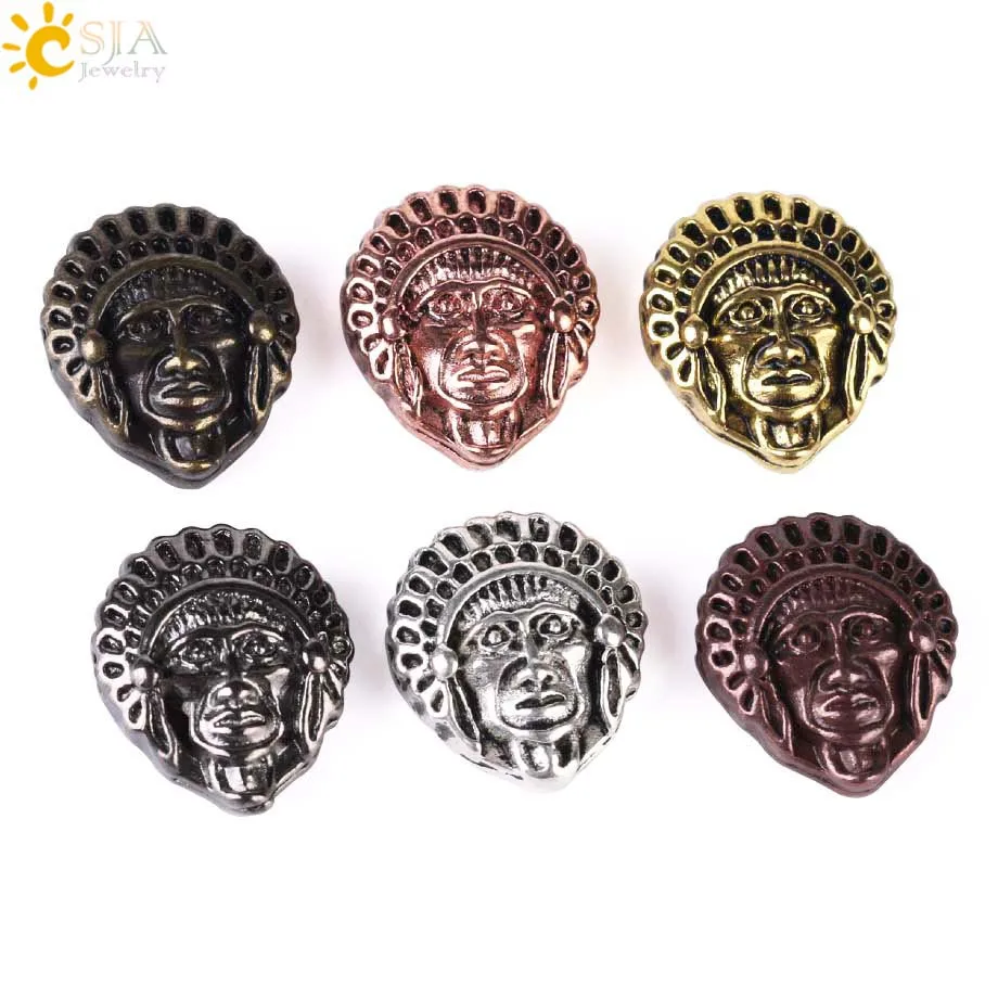 CSJA 10 шт./партия Подвески индийский Египетский голова Фараона свободные