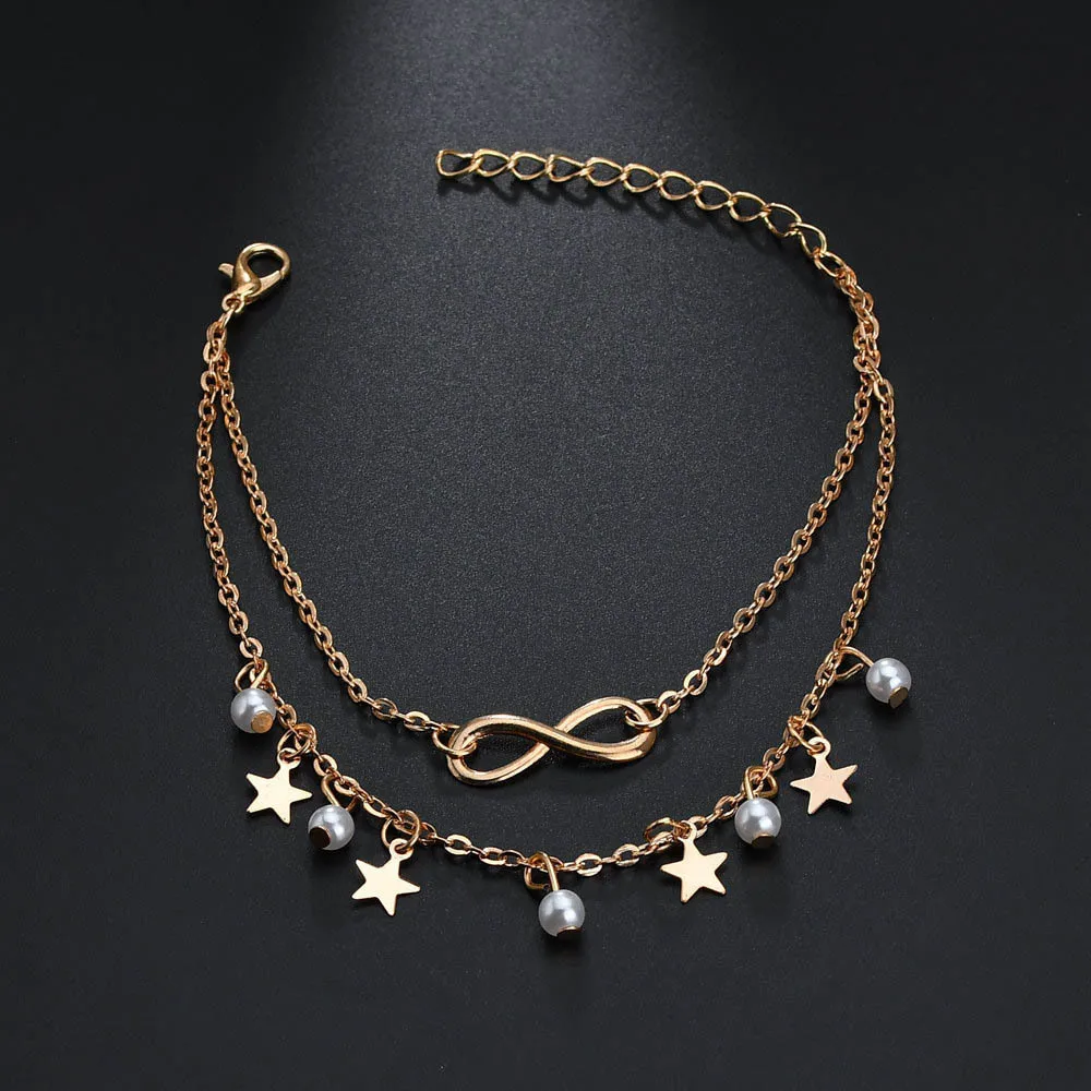 Женский богемный браслет на щиколотке Cheville Boho ювелирное изделие для ног enkelbandje