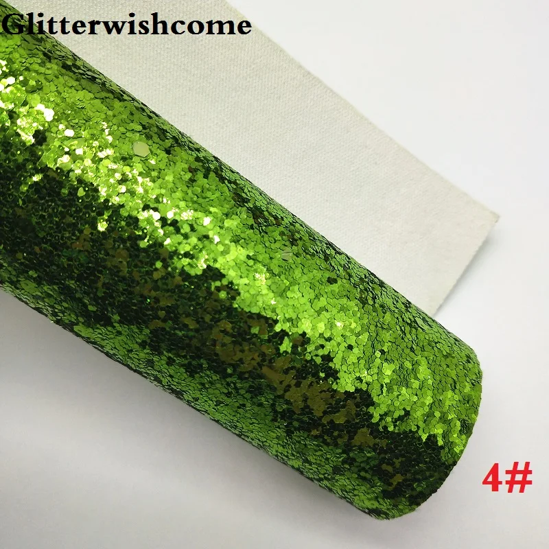 Glitterwishcome 21X29 см A4 размер винил для бантов, сплошной цвет плоский толстый блеск кожа ткань винил для бантов, GM104A