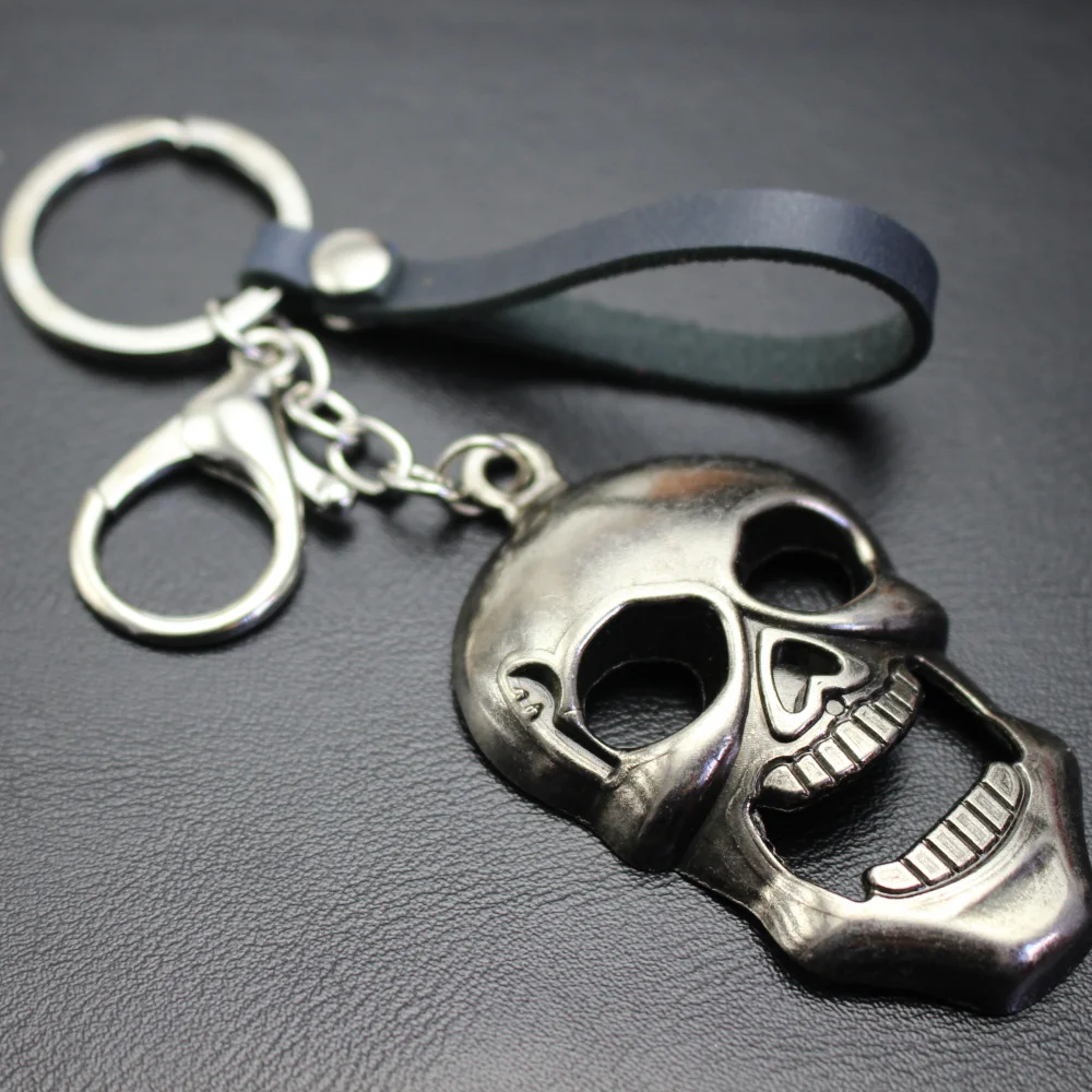 Большой Череп Маска коровья кожа брелок Крюк Пряжка брелки Автомобильный