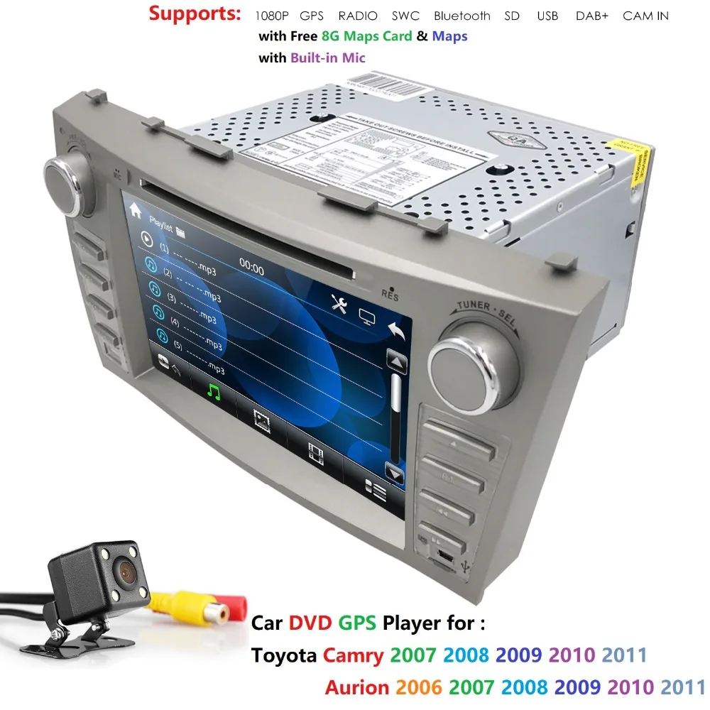 8'✭in автомобильный Радио gps навигационный монитор для Toyota Camry AURION головное
