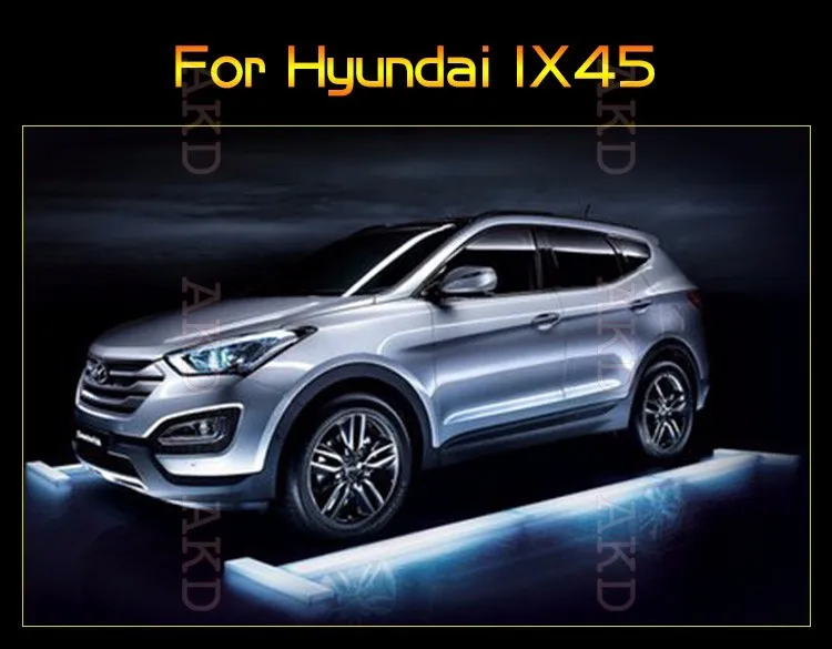 KOWELL автомобильный Стайлинг для нового Santa Fe светодиодный налобный фонарь IX45 фары DRL Объектив двойной луч H7 ксеноновые автомобильные аксессуары