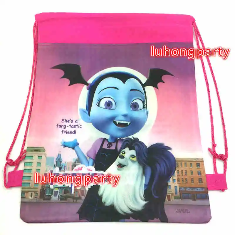 20 штук Vampirina мультфильм нетканого шнурок рюкзак подарок мешок для детей Vampirina рождения пользу - Цвет: A 20pcs
