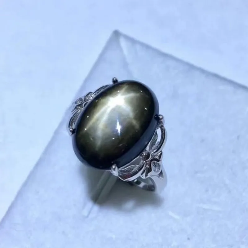 Женское кольцо с сапфиром из серебра 925 пробы 10 х14 мм|fine jewelry|gemstone jewelrygemstone rings silver |