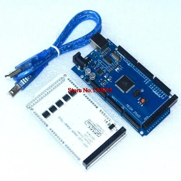 [Простая Кнопка]! Расширительная плата TFT 3 2 дюйма Mega Touch LCD + 2560 R3 с usb кабелем для