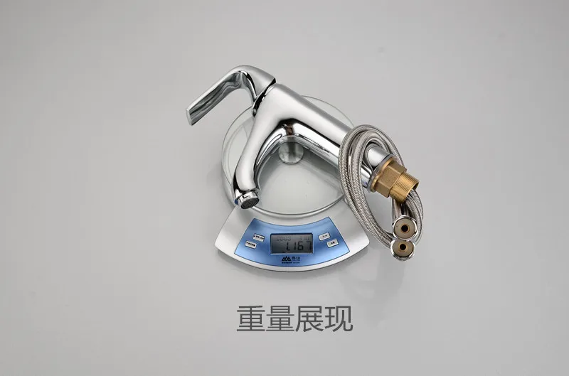 Free shipping Single lever bathroom basin faucet with polished chrome sink by solid brass mixer tap | Обустройство дома