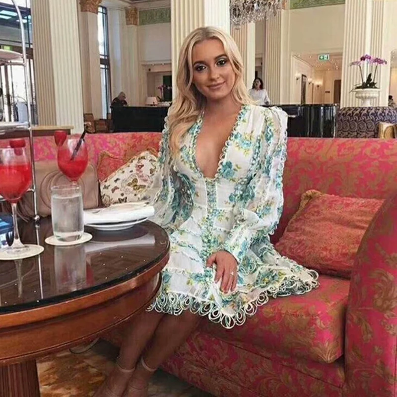 Вечернее платье vestidos Verano 2019 Новое сексуальное с v образным вырезом и пышным