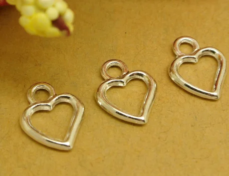 200pcs Fashion hollow love charms pendant antique silver bronze Jewelry Making earrings bracelet necklace keychain DIY14*11MM | Украшения и