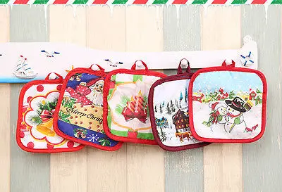 Перчатки для духовки выделенные перчатки термостойкий Коврик Рождественский