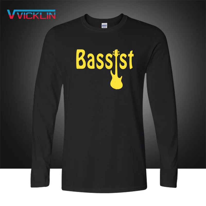 Осенний стиль футболка для бас гитары забавная музыкальная группа рок гитарист