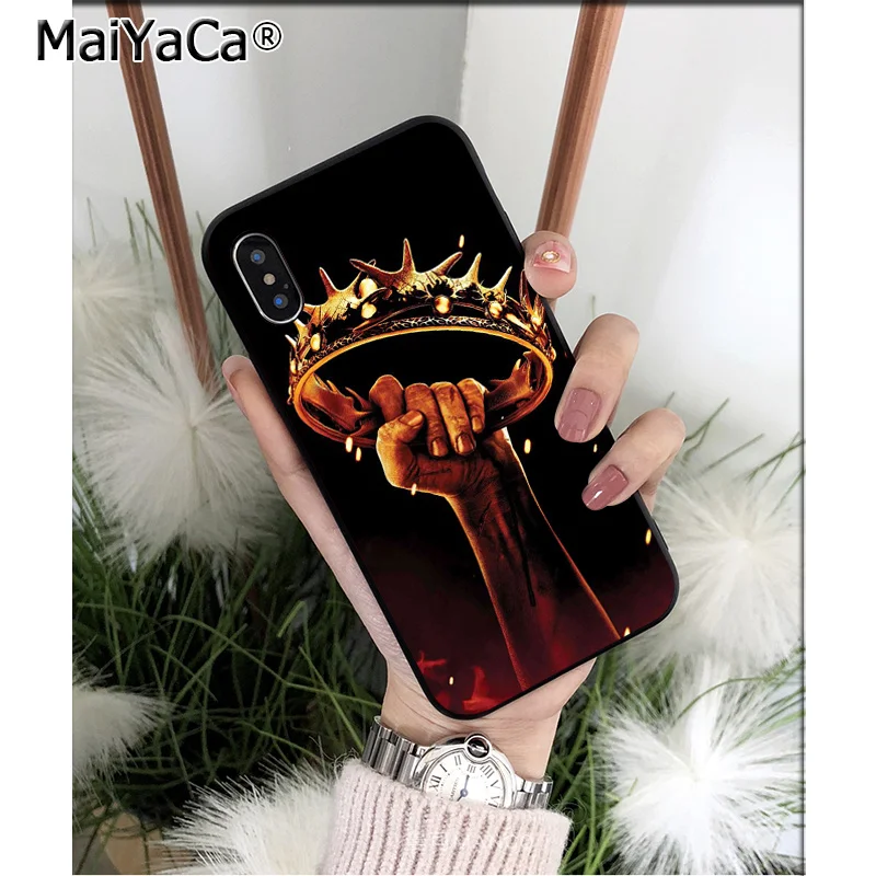 MaiYaCa Crown King queen высококачественный чехол для телефона для iPhone X XS MAX 6 6S 7 7plus 8 8Plus 5 5S XR