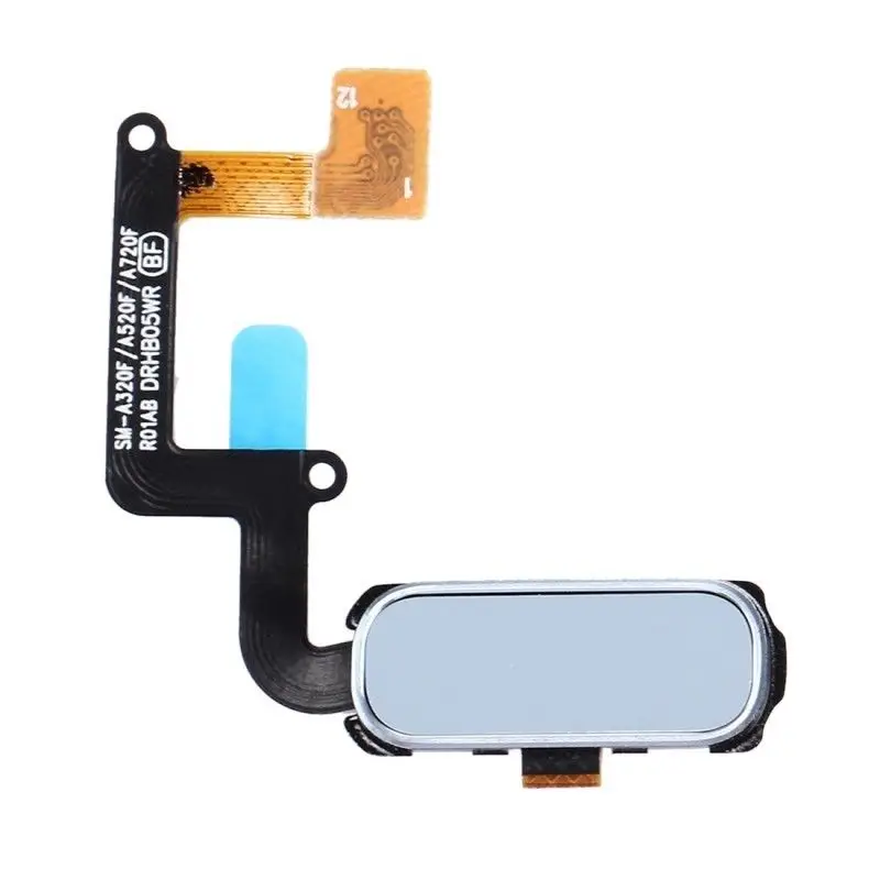 Гибкий кабель для кнопки отпечатков пальцев Samsung Galaxy A3 2017 SM A320 A5 A520 A7 A720 серебряный