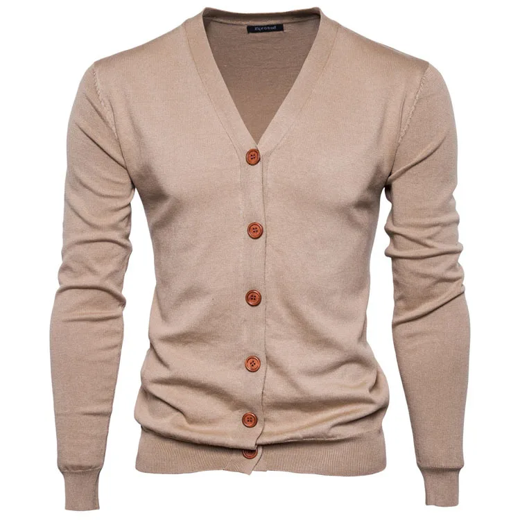 

2018 new autumn winter men's knitwear fashion simple men's pure color sweater knitted cardigan F117