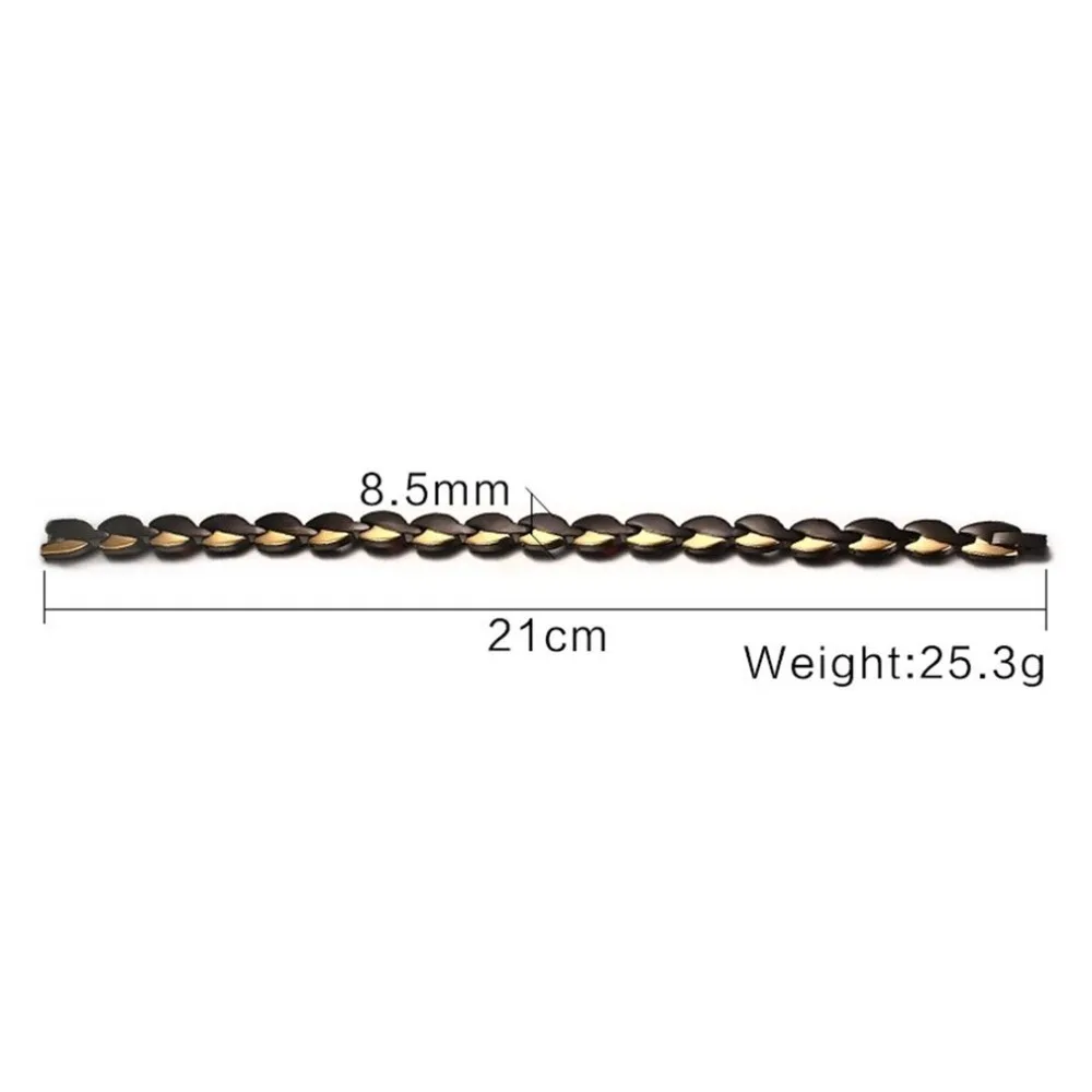 Модный дизайн для мужчин и женщин Титановый стальной браслет магнитотерапии