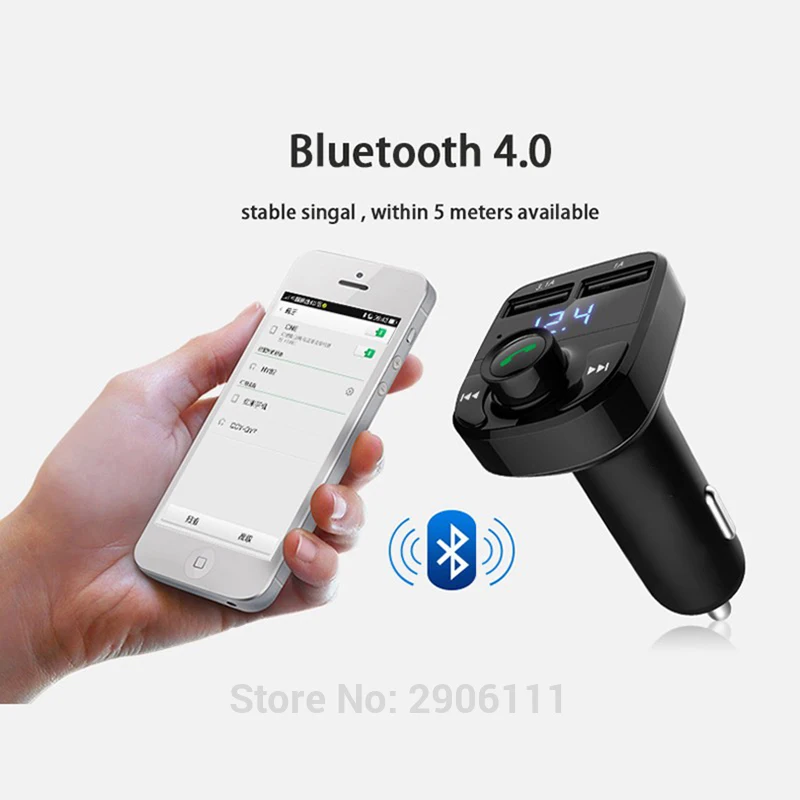 Автомобильный прикуриватель интерфейс зарядное устройство tf-карта Bluetooth