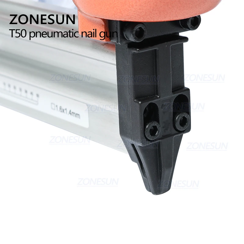 Пневматический степлер ZONESUN T50 пистолет для ногтей мебели деревообработки