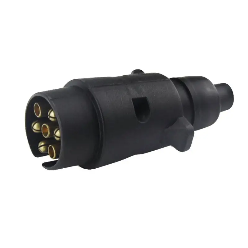 

12V 7 Way Round Standard European Car Plug Connector Plastic 7 Pin Socket Plugs For Trailers RVs Car Accessories