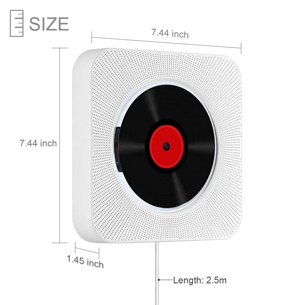 Eastpin CD плеер с Bluetooth настенный Пульт дистанционного управления fm радио HiFi динамик