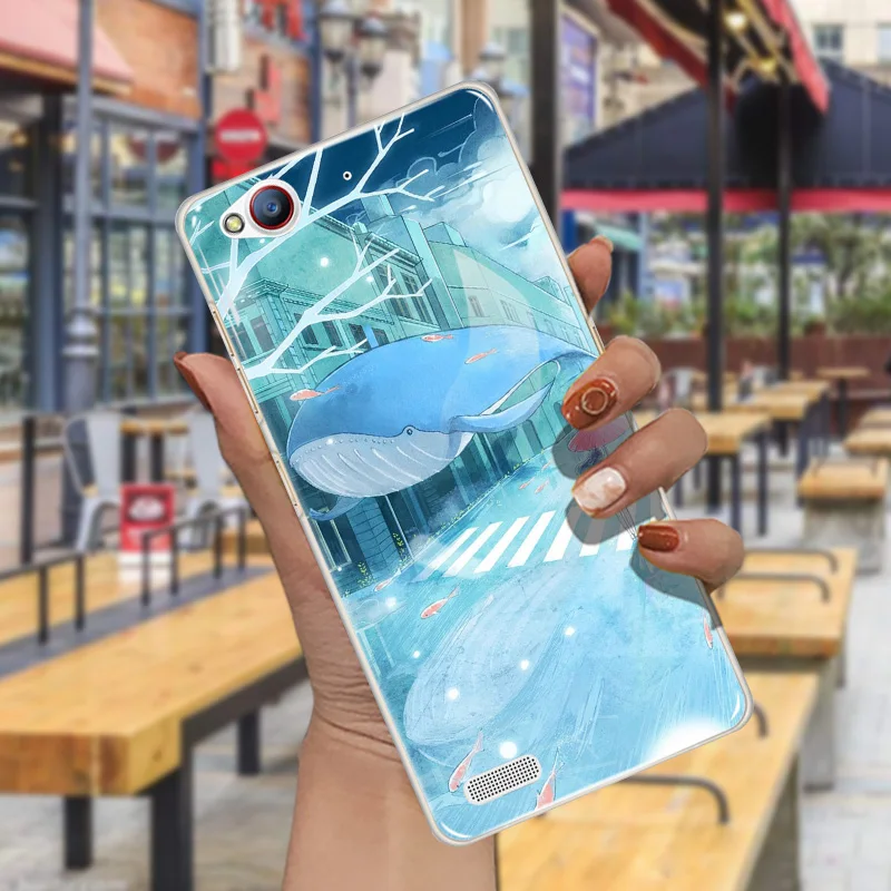 Gumei Silicone Phone Case For ZTE Nubia MY Prague NX513J Back Cover Fashion Blue Sky Cartoon Soft TPU Bag Dusk Print |