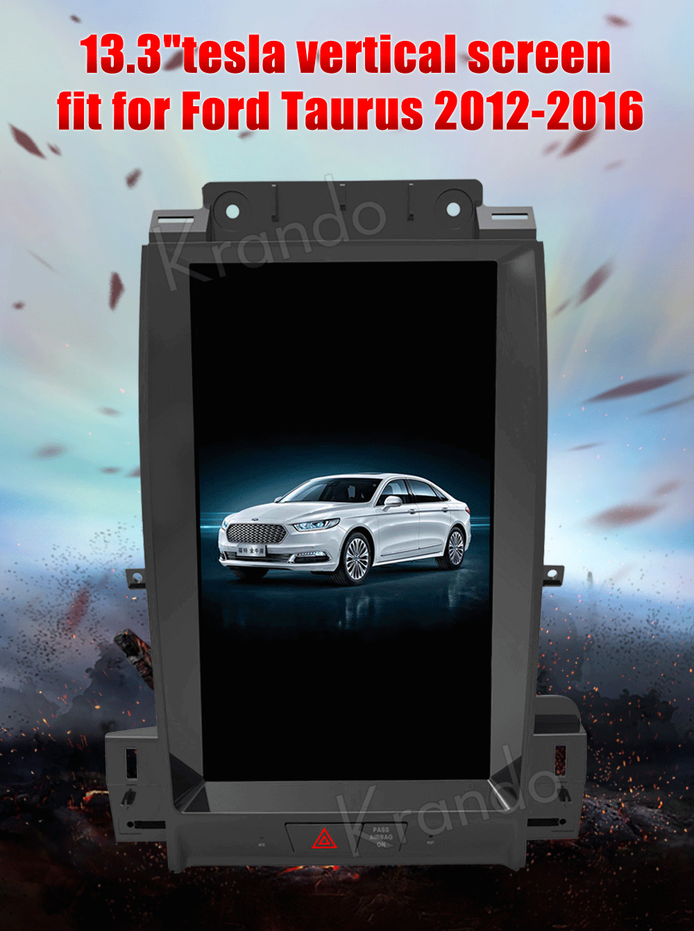 Krando автомобильный Радио плеер навигация gps для Ford aurus 2012- мультимедийная система Android 6,0 13," Tesla вертикальный экран wifi