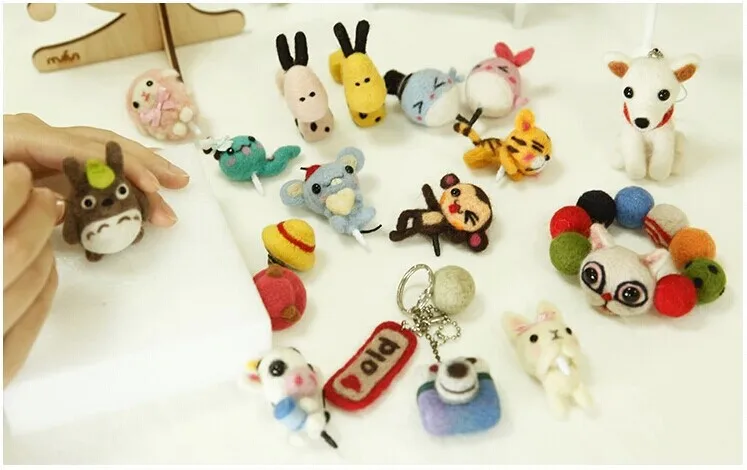 Смешанные 36 цветов шерсть мериноса волокно ровинга для иглы валяния ручного