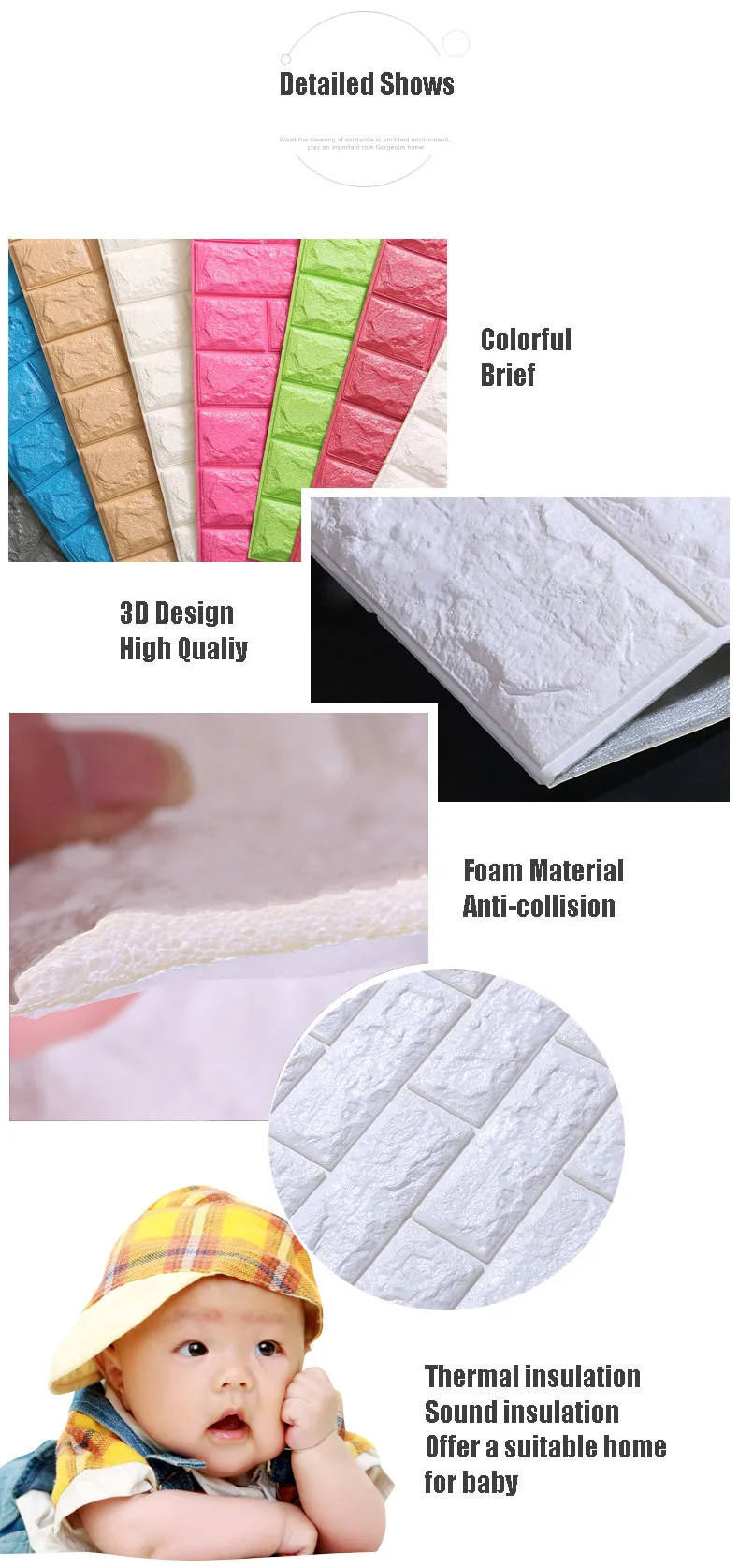 70*77 см 3D ПЭ пена кирпич самоклеющиеся настенные стикеры s DIY гостиная спальня безопасный домашний декор обои наклейки для детской комнаты