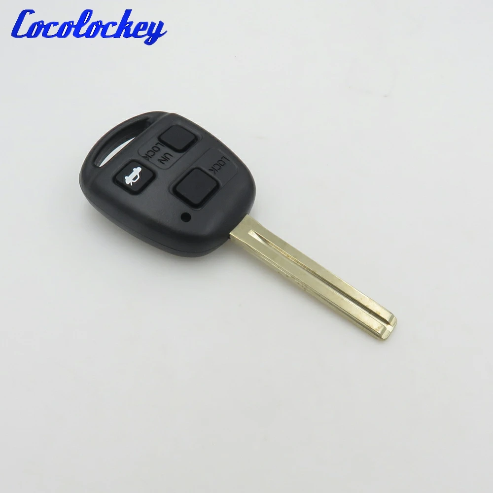 Cocolockey корпус дистанционного ключа подходит для TOYOTA 3 Длина кнопки 46 мм