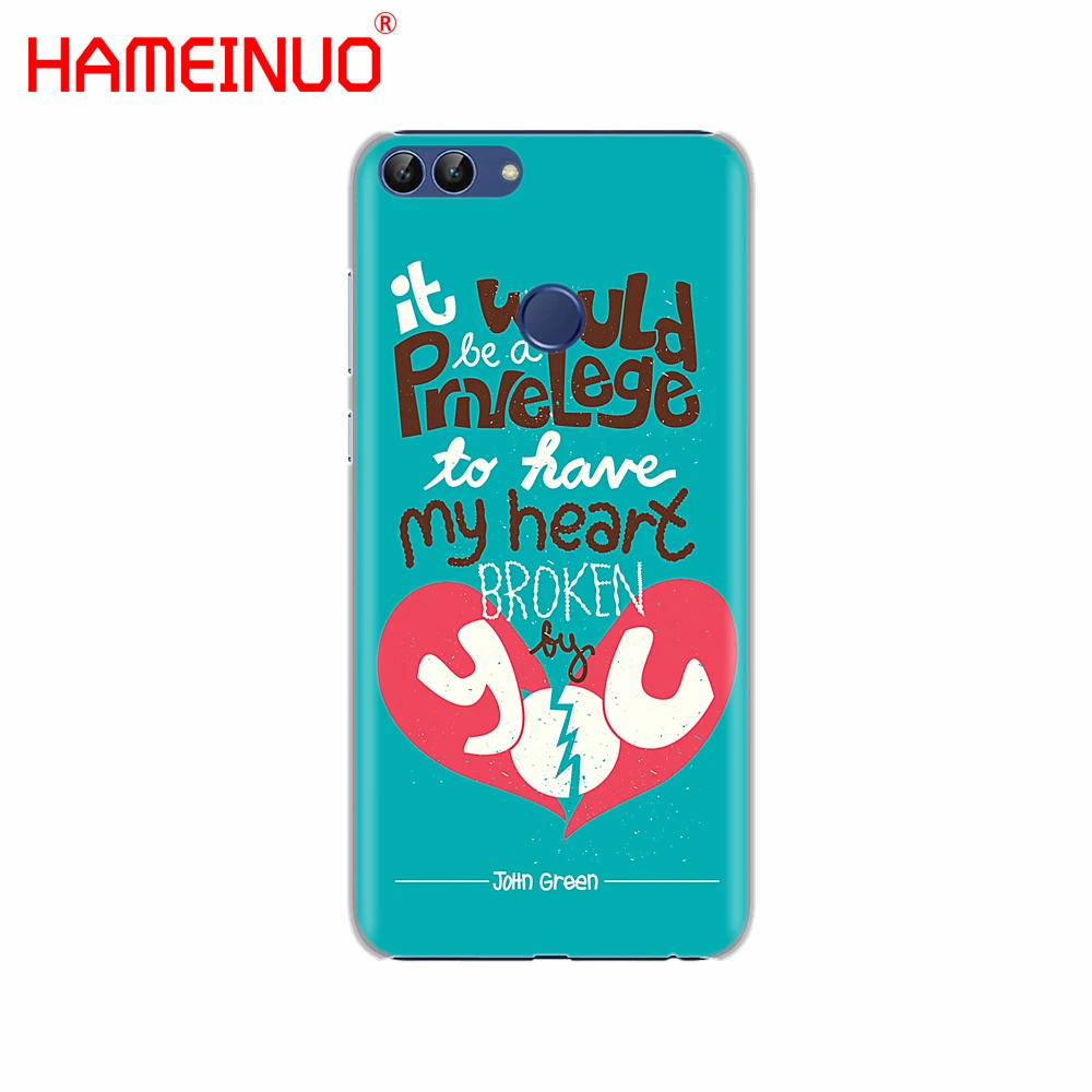 HAMEINUO чехол для телефона с надписью The Fault In Our Stars Huawei NOVA 2 2S 3e PLUS LITE p smart 2018 enjoy 7s mate 7 8 9