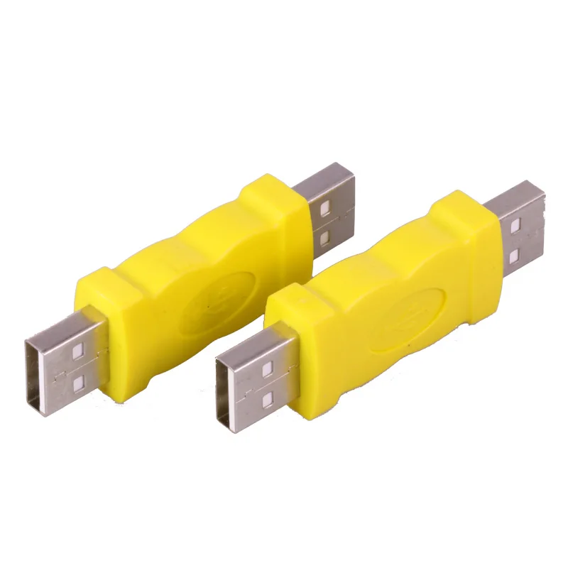 1 шт. желтый цвет USB 2 0 Тип мужчина к охватываемая втулка разъем адаптера M/M