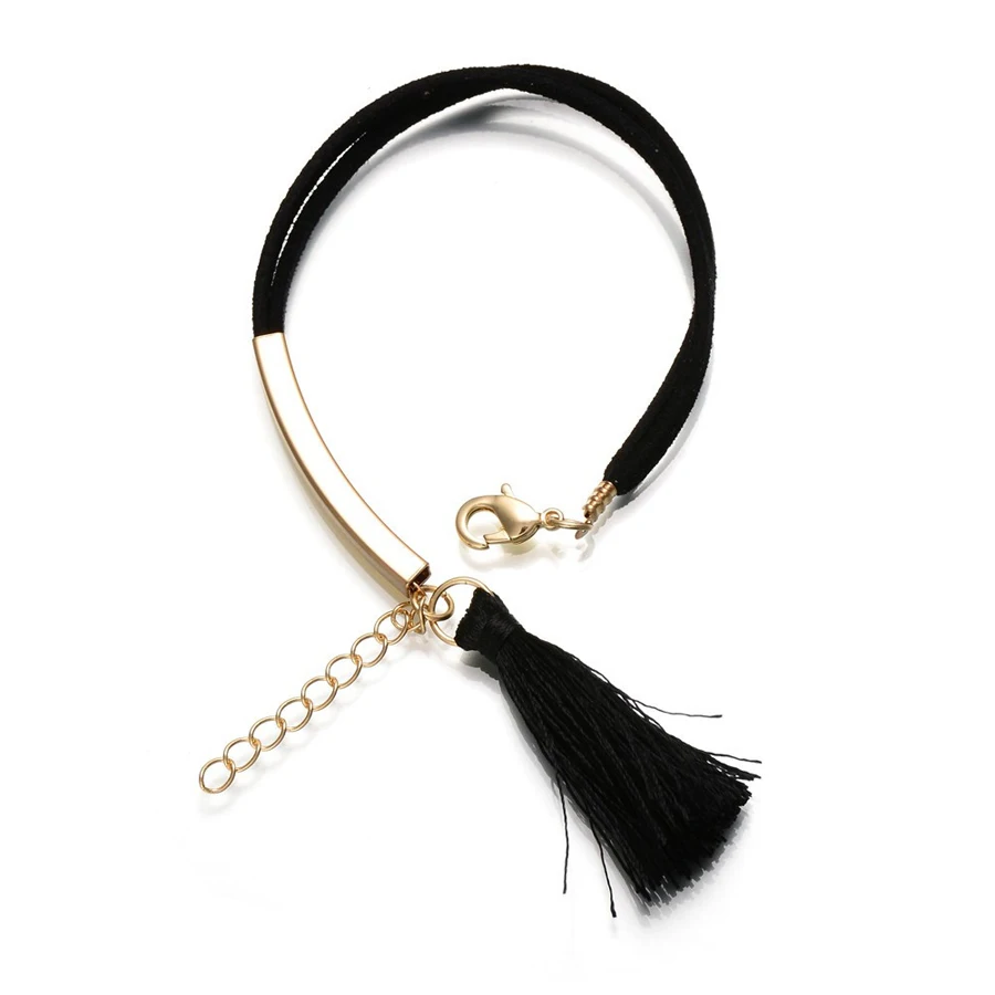 Двухслойный Черный Бархатный Браслет из ткани 3 цвета|bangles for women|fabric braceletpendant bracelet
